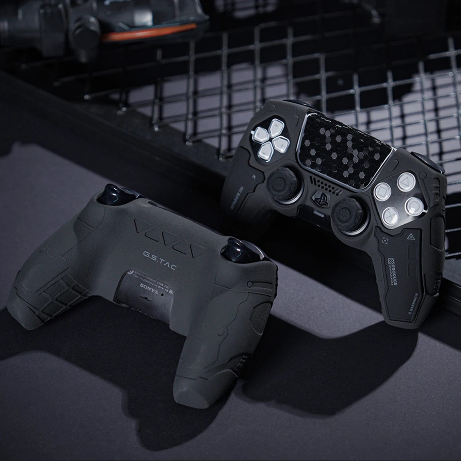 Tactical Mecha Matte Silicone Soft Protector para PS5 DualSense: