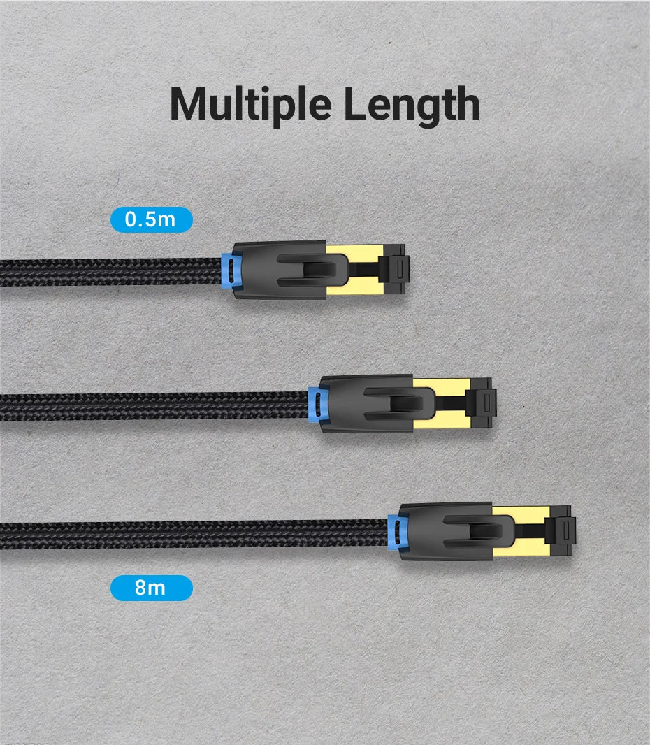 ⚡ Vention CAT8 Ethernet Cable – Velocidade Máxima e Estabilidade Profissional