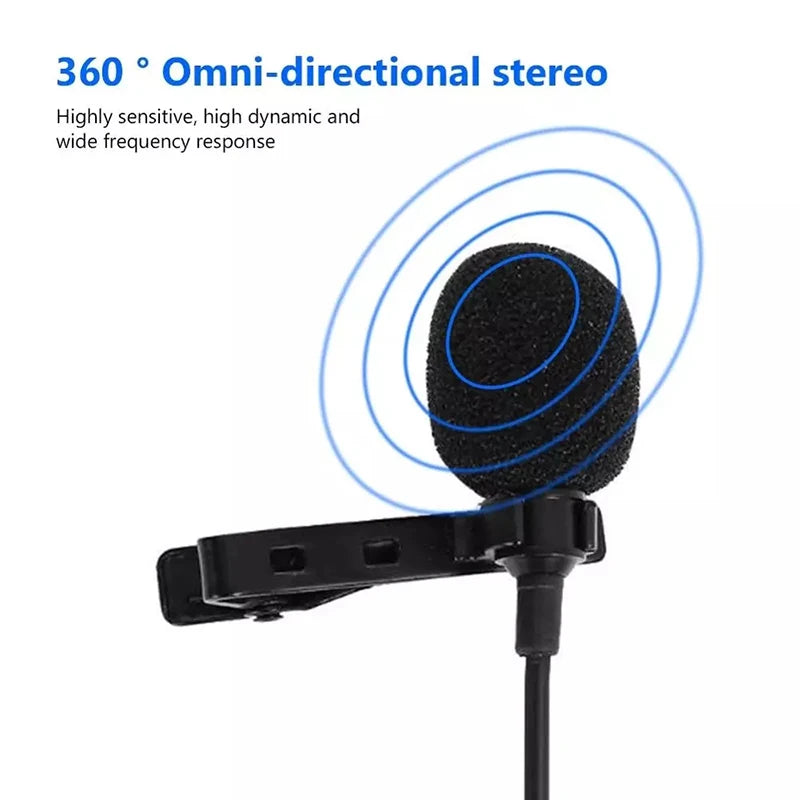 Mini Microfone Lavalier Condensador