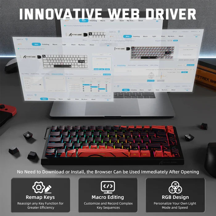 ATTACK SHARK X68PRO HE – Magnético. Wireless