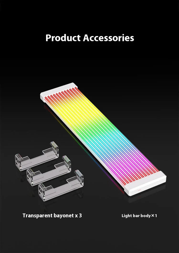 Cabo de Extensão de Energia com Iluminação A-RGB TEUCER 5V 3Pin