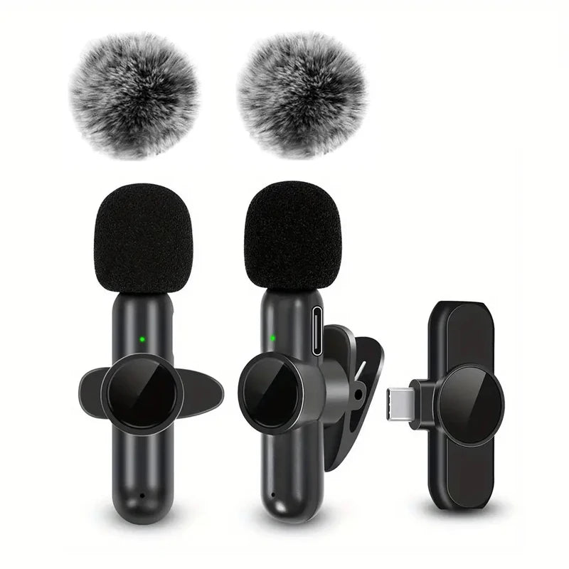 Mini Microfone Sem Fio Profissional – Áudio Limpo para Vídeos, Lives e Conteúdo