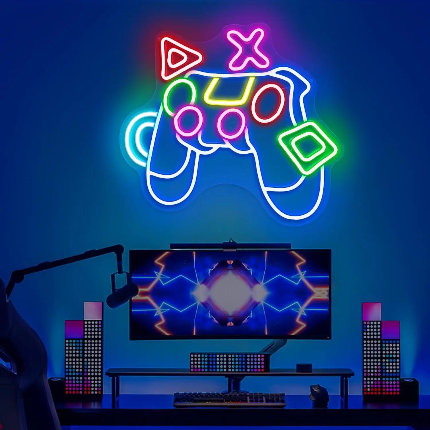 Neon LED Gamer – Iluminação Perfeita para Setup, Quarto e Game Room