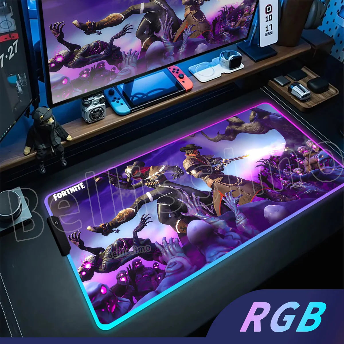🎮 Mouse Pad Gamer RGB Fortnite — Alta Definição e Desempenho Profissional!