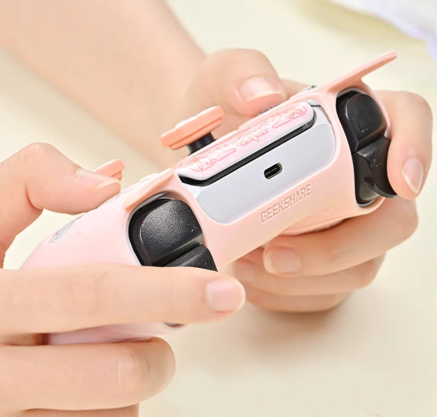 Protetor de Silicone Cute Calico Cat para Comando Sony DualSense 5 (PS5)