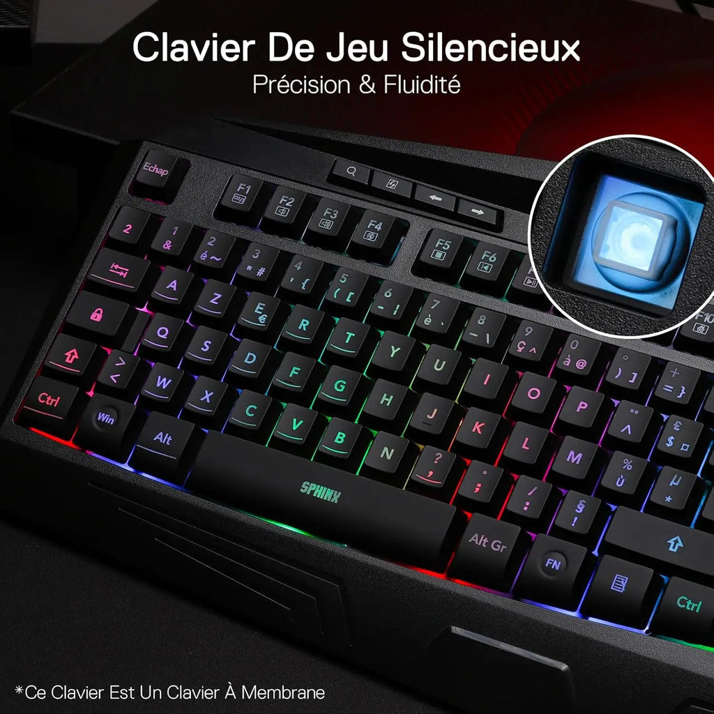 Redragon K503 AZERTY – Teclado Gamer RGB com Conforto e Precisão