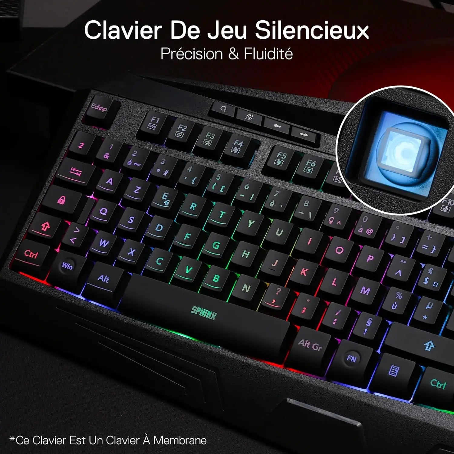 Redragon K503 AZERTY – Teclado Gamer RGB com Conforto e Precisão