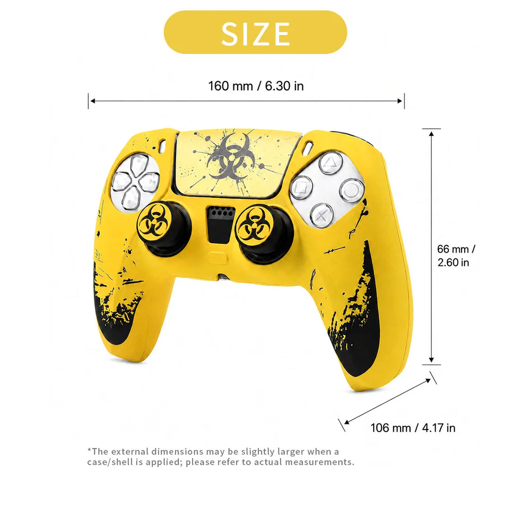 Capa de Silicone para Comando PS5 + Thumb Grips