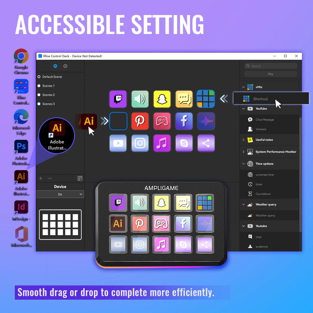 🔥 FIFINE D6 Mini Keyboard – O Poder dos Macros na Ponta dos Seus Dedos! 🔥