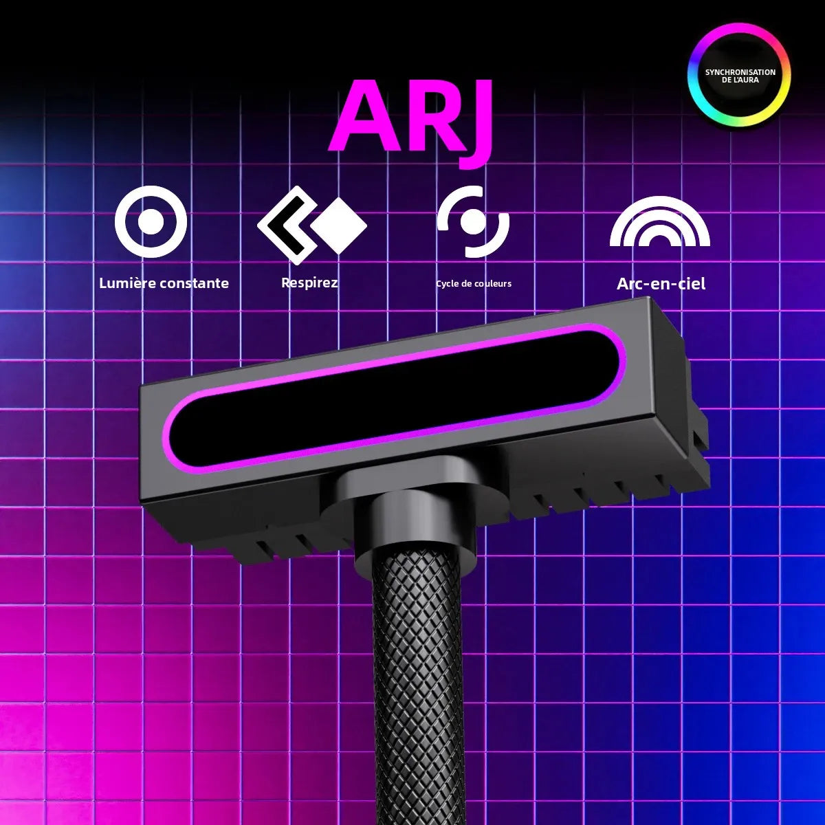AIJS ATX 24PIN Extension Cable, ARGB PC Cable with 5V 3Pin,18AWG 90 Degree Right-Angle Design Male-to-Female Connectors