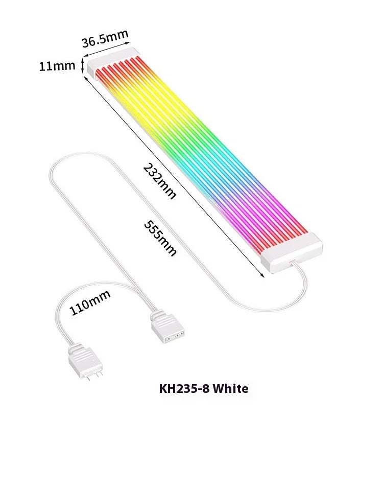 Cabo de Extensão de Energia com Iluminação A-RGB TEUCER 5V 3Pin