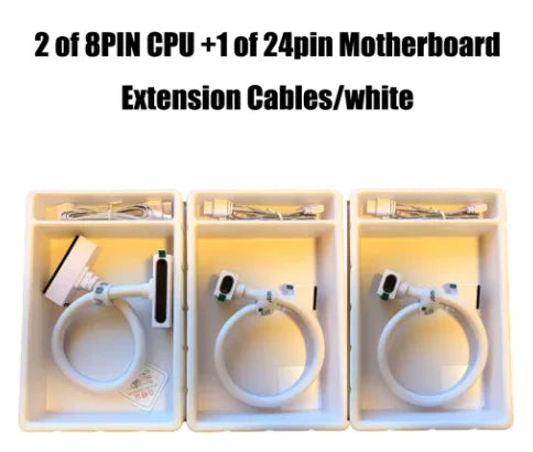 AIJS ATX 24PIN Extension Cable, ARGB PC Cable with 5V 3Pin,18AWG 90 Degree Right-Angle Design Male-to-Female Connectors