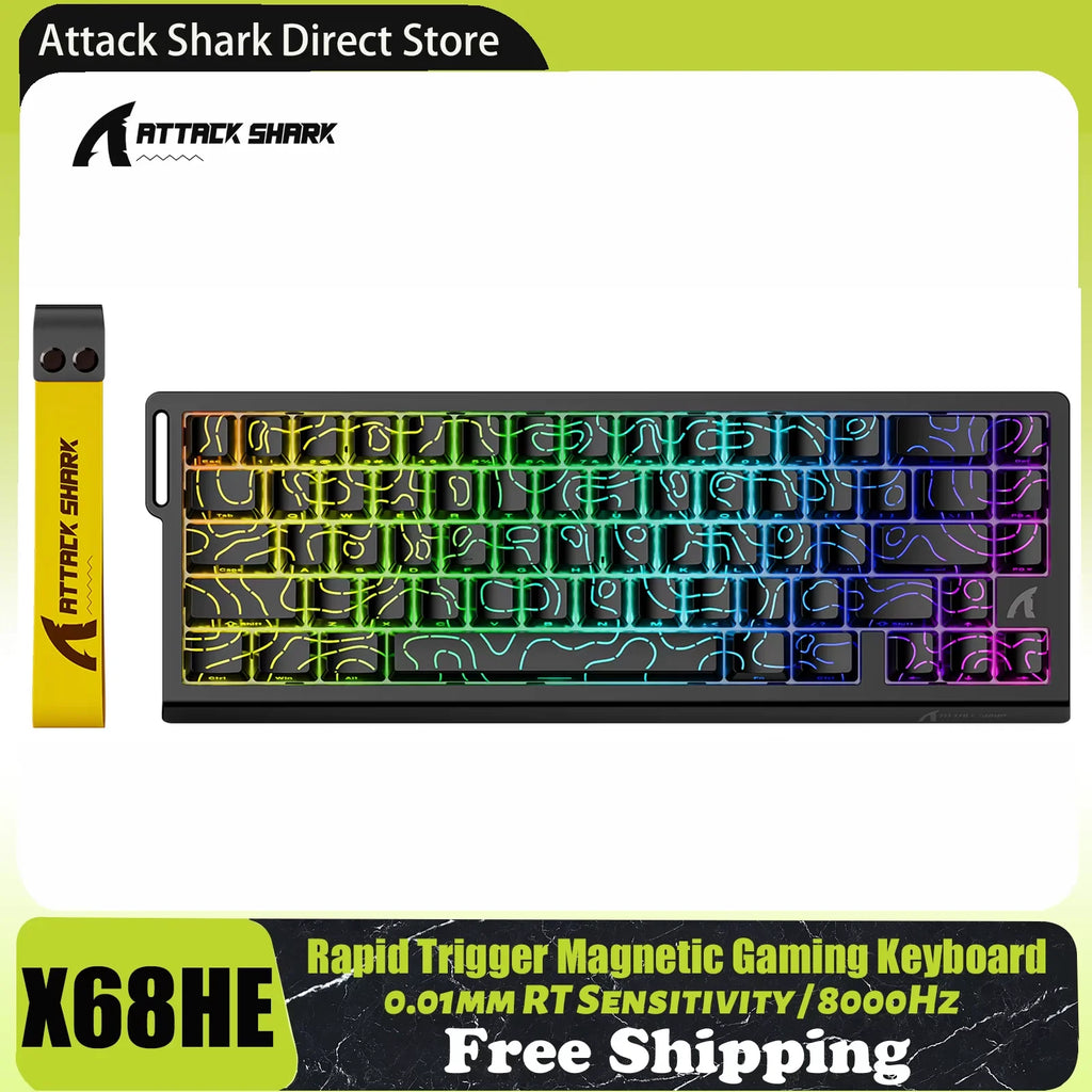 ATTACK SHARK X68 HE – O Teclado Magnético que Joga na Velocidade da Sua Mente