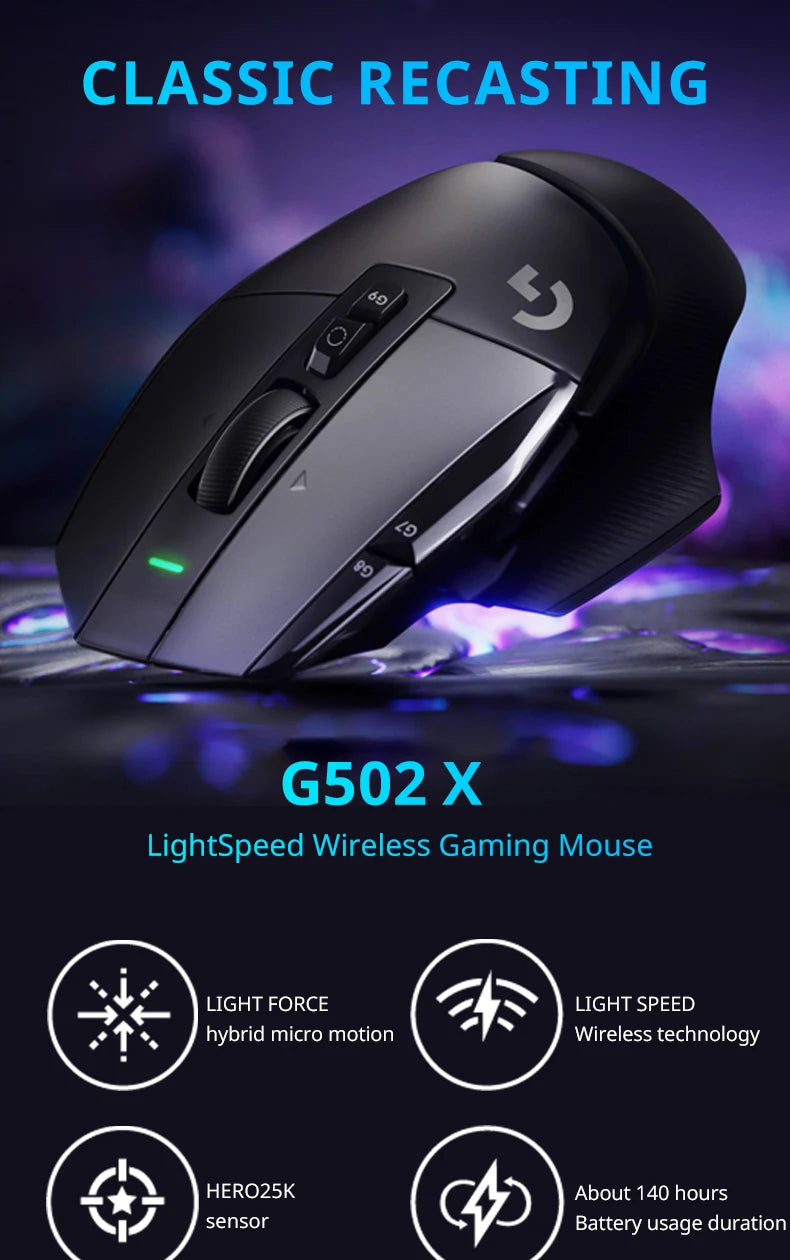 🖱️ Mouse Gamer Logitech G502 X PLUS Wireless