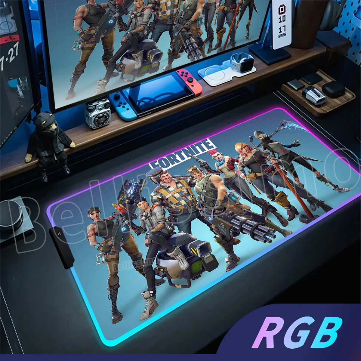 🎮 Mouse Pad Gamer RGB Fortnite — Alta Definição e Desempenho Profissional!