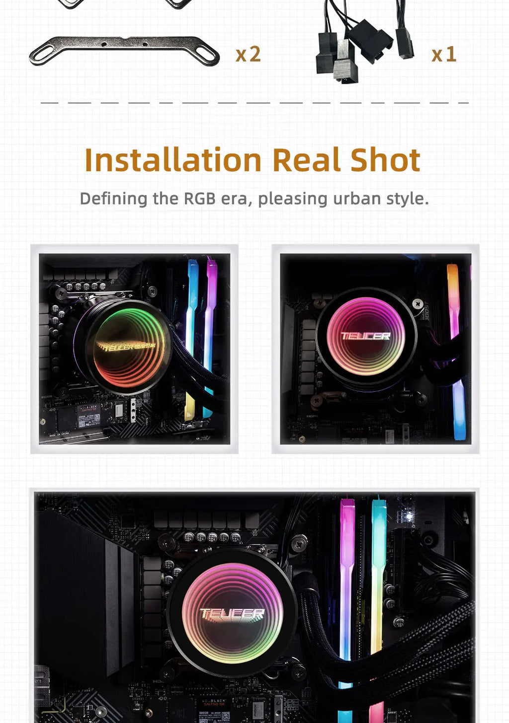 ❄️ TEUCER NA-360 – Resfriamento Líquido 360mm com ARGB para Máxima Performance