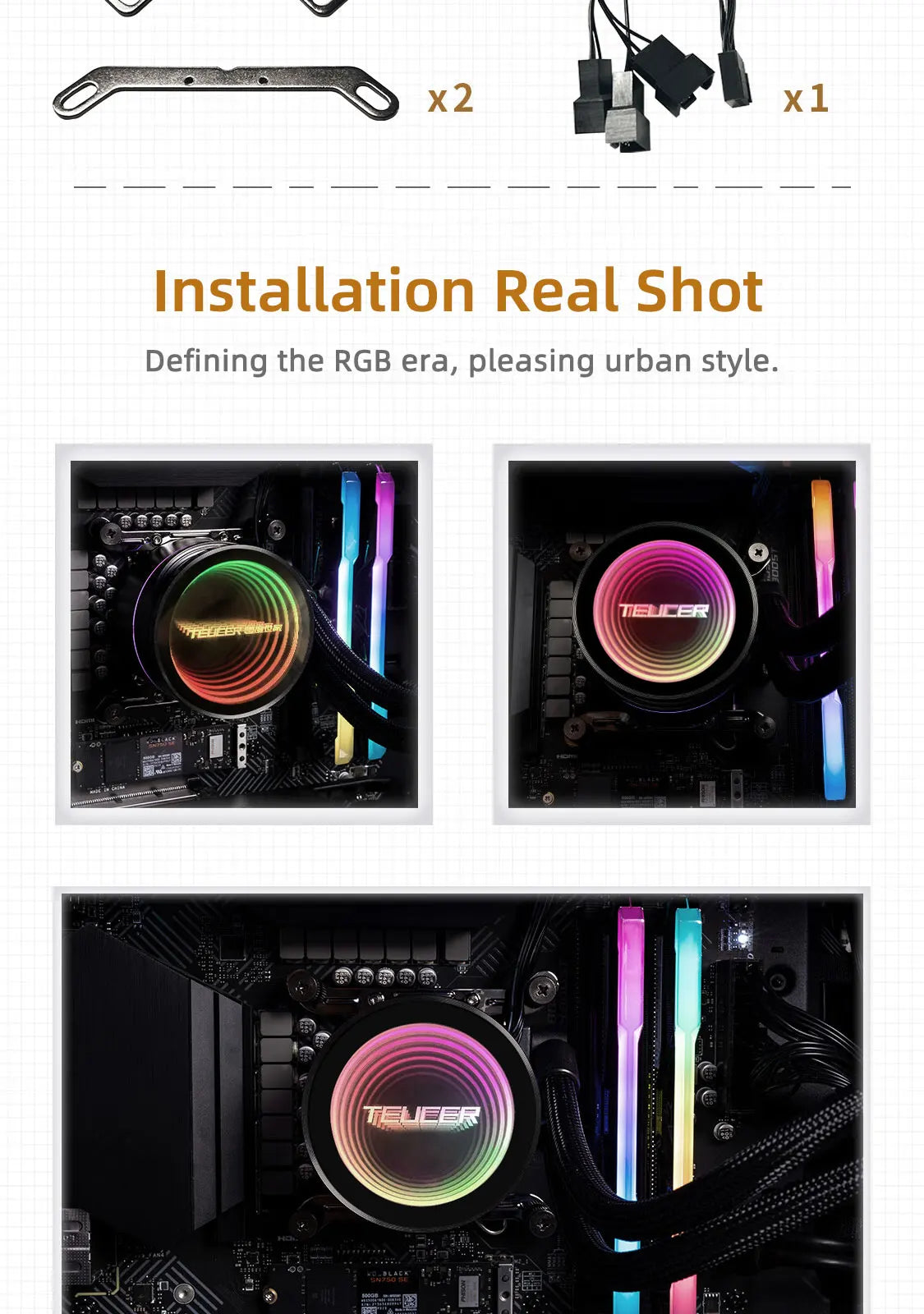 ❄️ TEUCER NA-360 – Resfriamento Líquido 360mm com ARGB para Máxima Performance