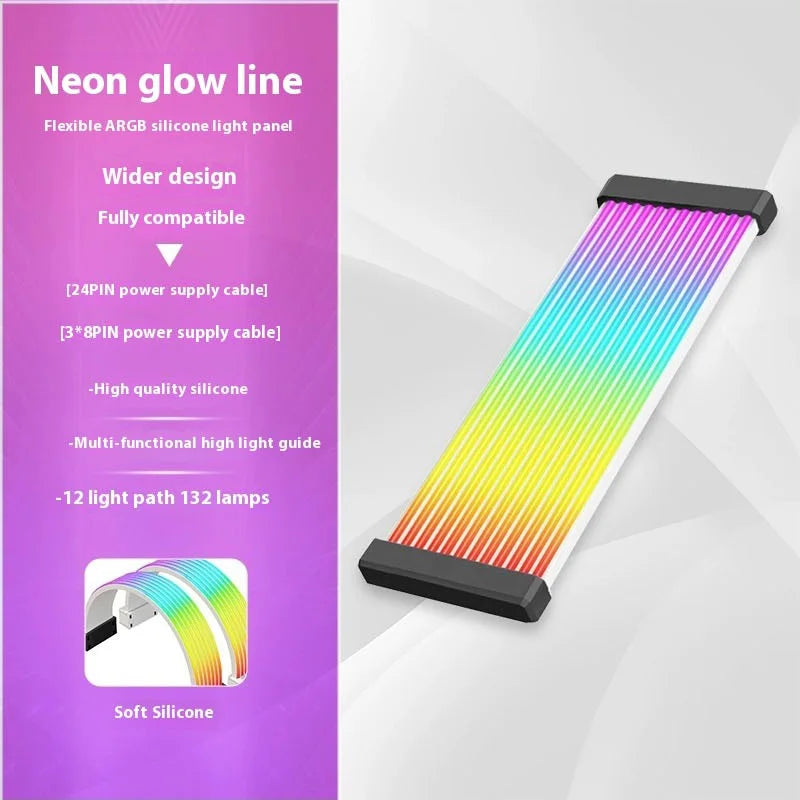 Cabo de Extensão de Energia com Iluminação A-RGB TEUCER 5V 3Pin