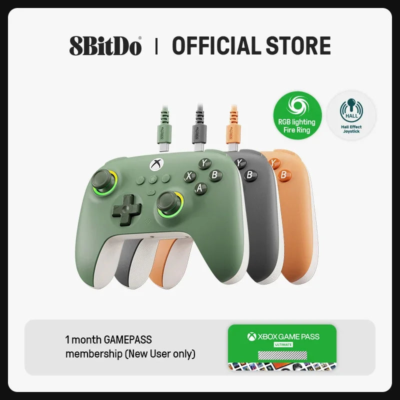 8BitDo Ultimate C Wired Gaming Controller – Controle Gamer Profissional para Xbox e PC