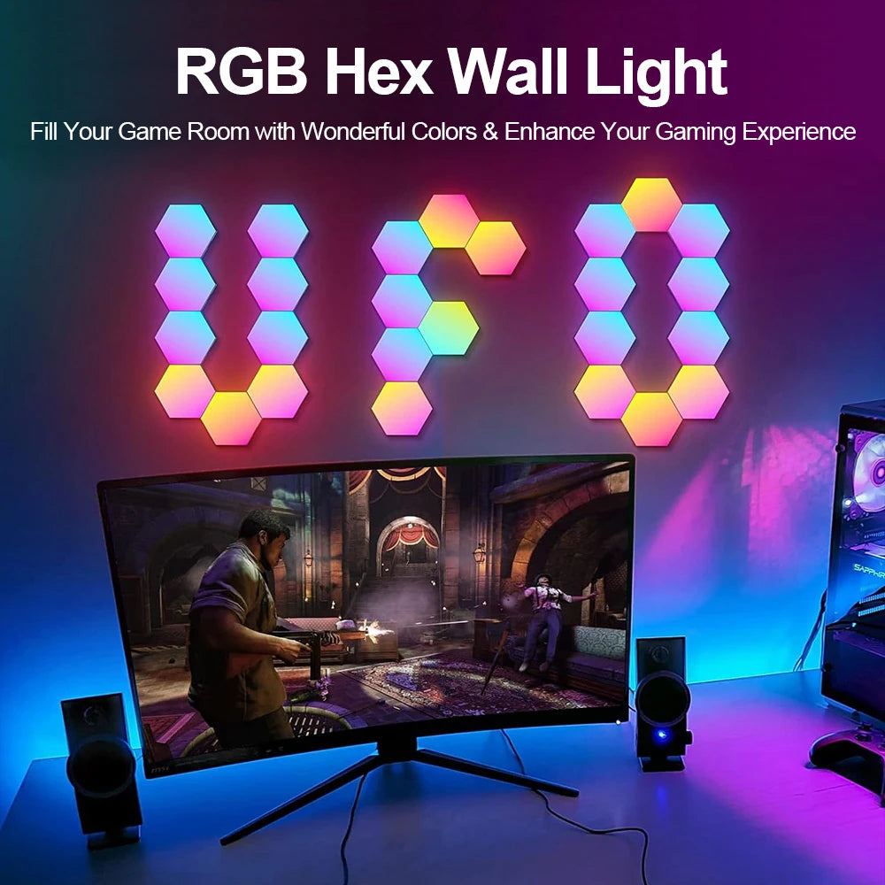 RGB HEXAGONAL WALL LIGHT