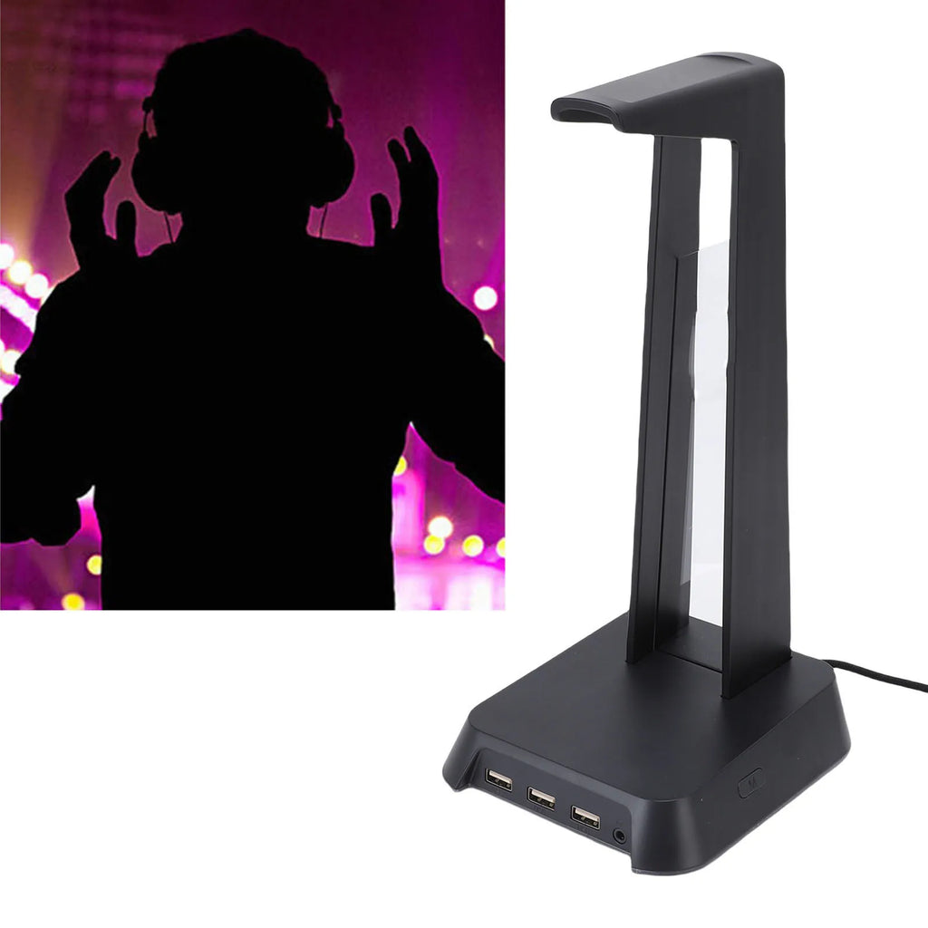 🎧✨ Suporte Gamer para Headset com Iluminação RGB, Porta USB e Design Multifuncional ✨🎧