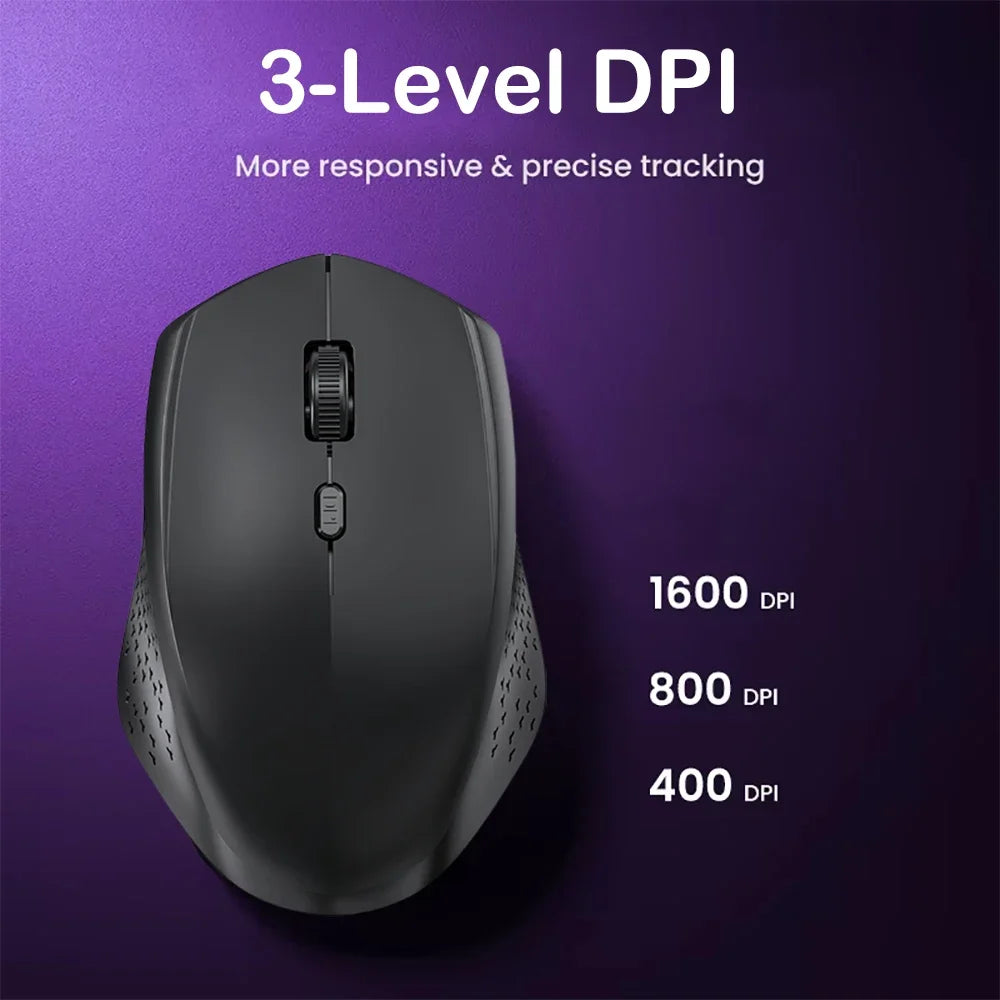 Mouse Bluetooth 5.2 + 2.4G Sem Fio Recarregável,