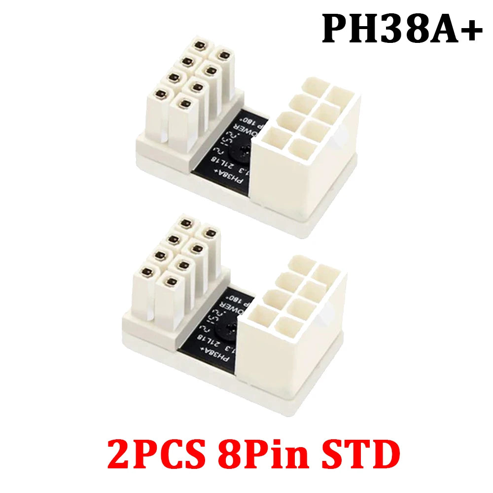 APWIKOGER ATX 8 Pin Female to Male 180 Degree Angled Connector Adapte 