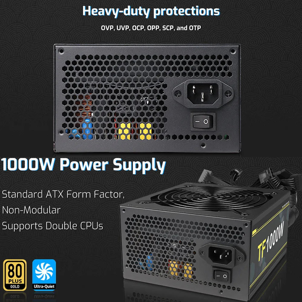 T.F.SKYWINDINTL 1000W 80 Plus Gold ATX Power Supply