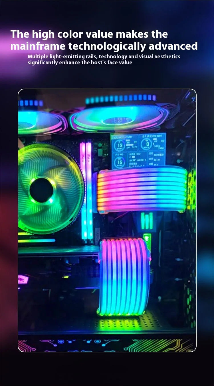 Cabo de Extensão de Energia com Iluminação A-RGB TEUCER 5V 3Pin