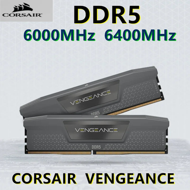 Memória CORSAIR DDR5 VENGEANCE – 16GB e 32GB para Desktop, Frequências de 5200MHz a 6400MHz
