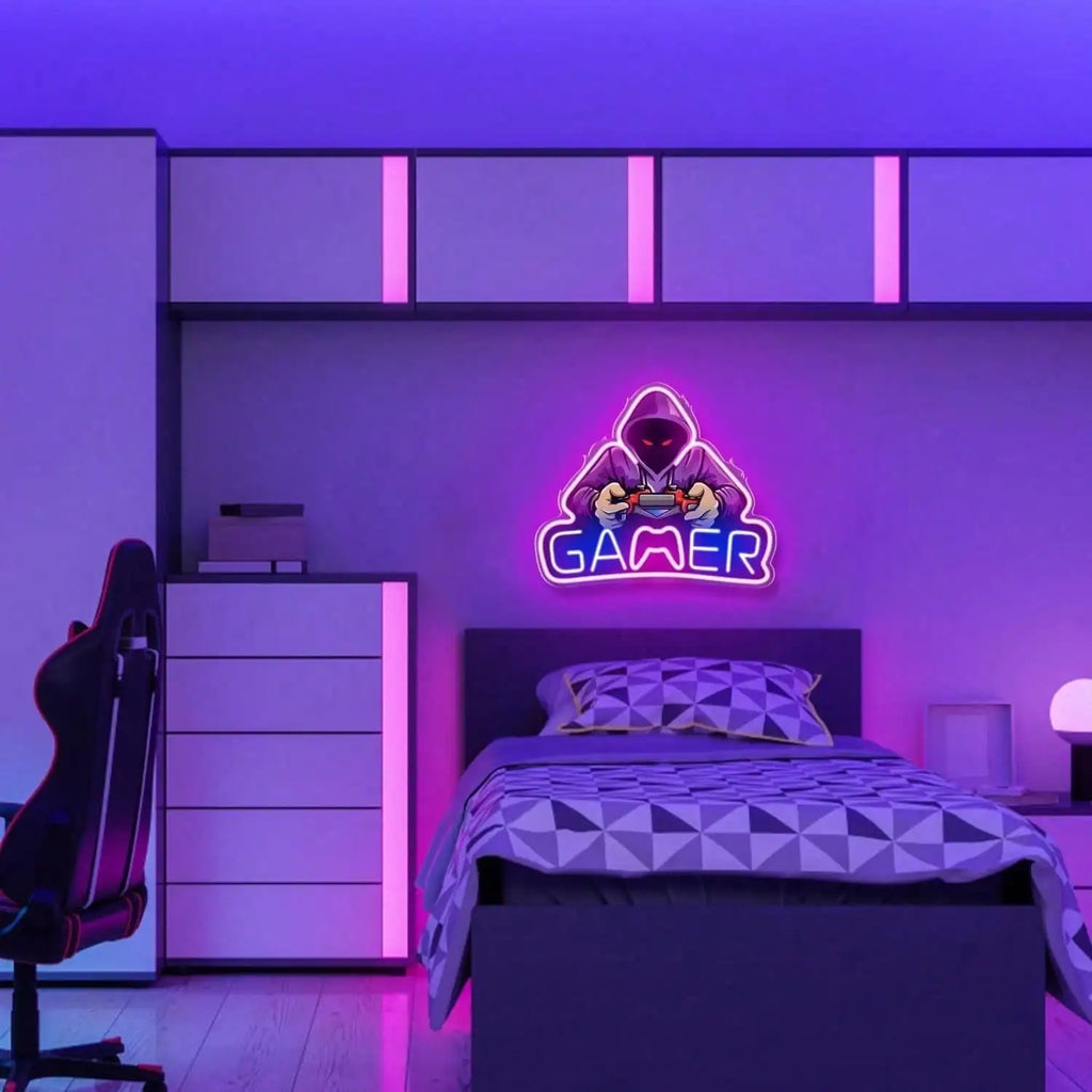 Neon LED Cool Gamer Player