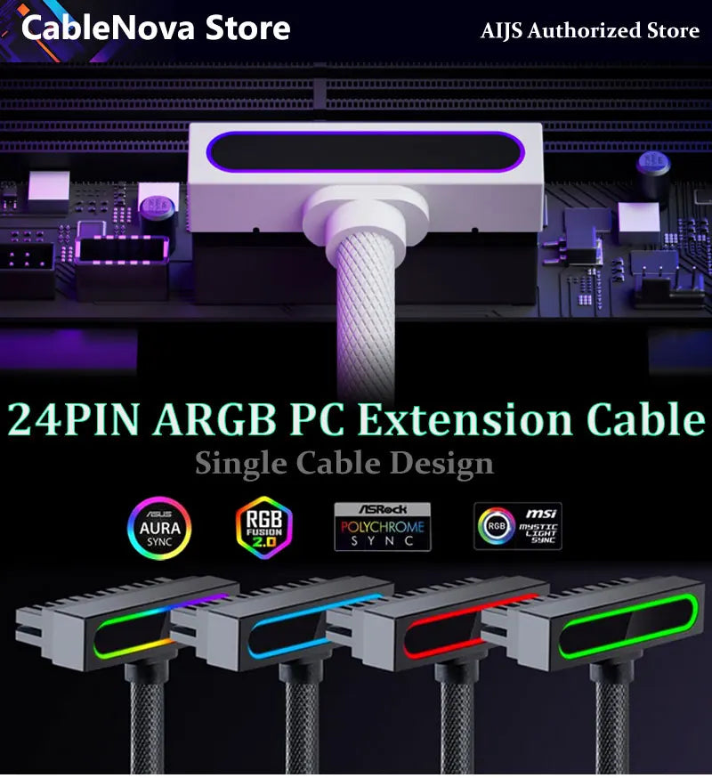 ATX 24PIN ARGB PSU EXTENSION – MAIS ESTILO, ORGANIZAÇÃO E RGB PARA O SEU PC GAMER!