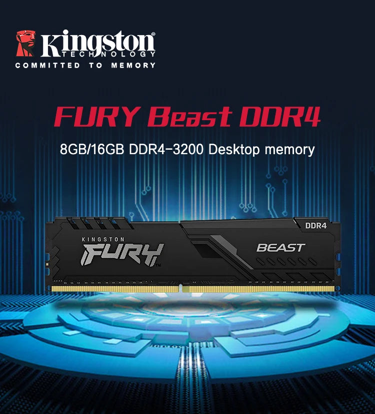🔥 Kingston FURY Beast DDR4 – Memória de Alta Performance para Gamers e Profissionais! 🔥