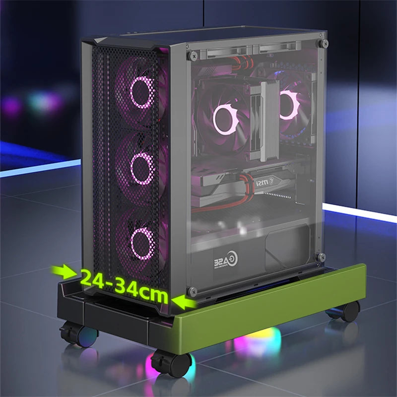 🚀 Suporte Ajustável para Torre PC com Ventoinha RGB