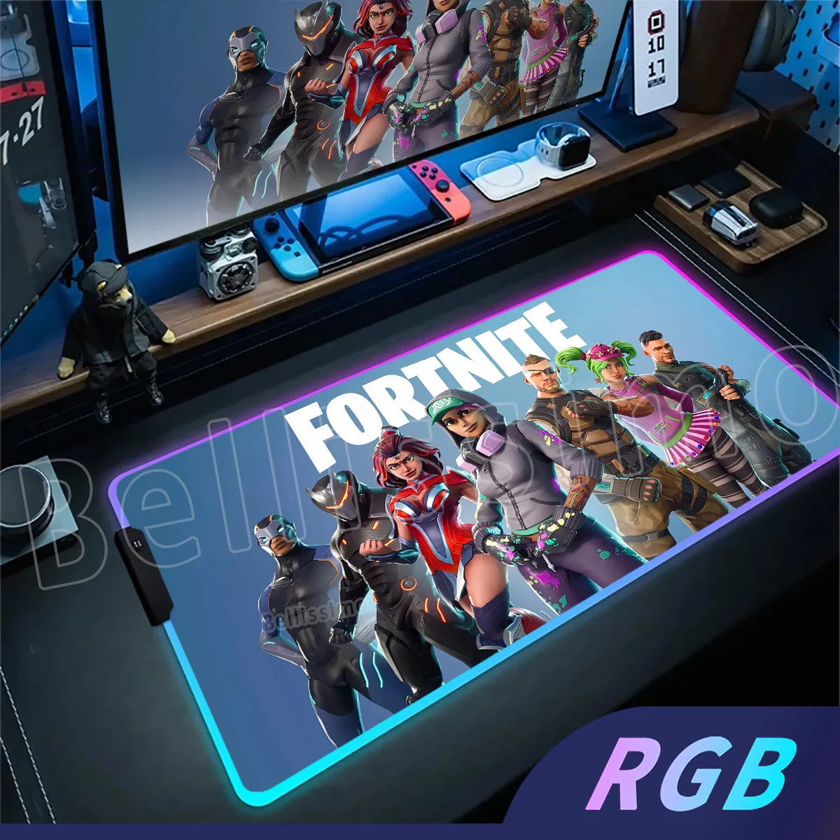 🎮 Mouse Pad Gamer RGB Fortnite — Alta Definição e Desempenho Profissional!