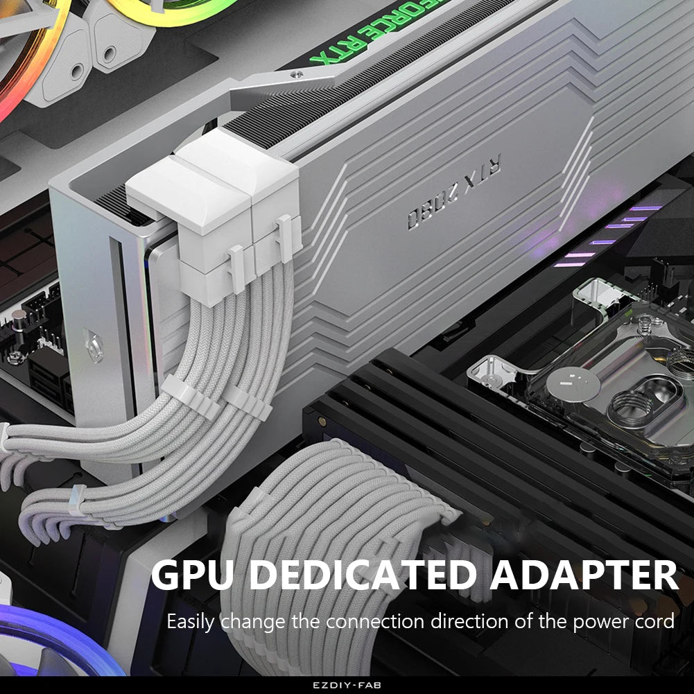 APWIKOGER ATX 8 Pin Female to Male 180 Degree Angled Connector Adapte 