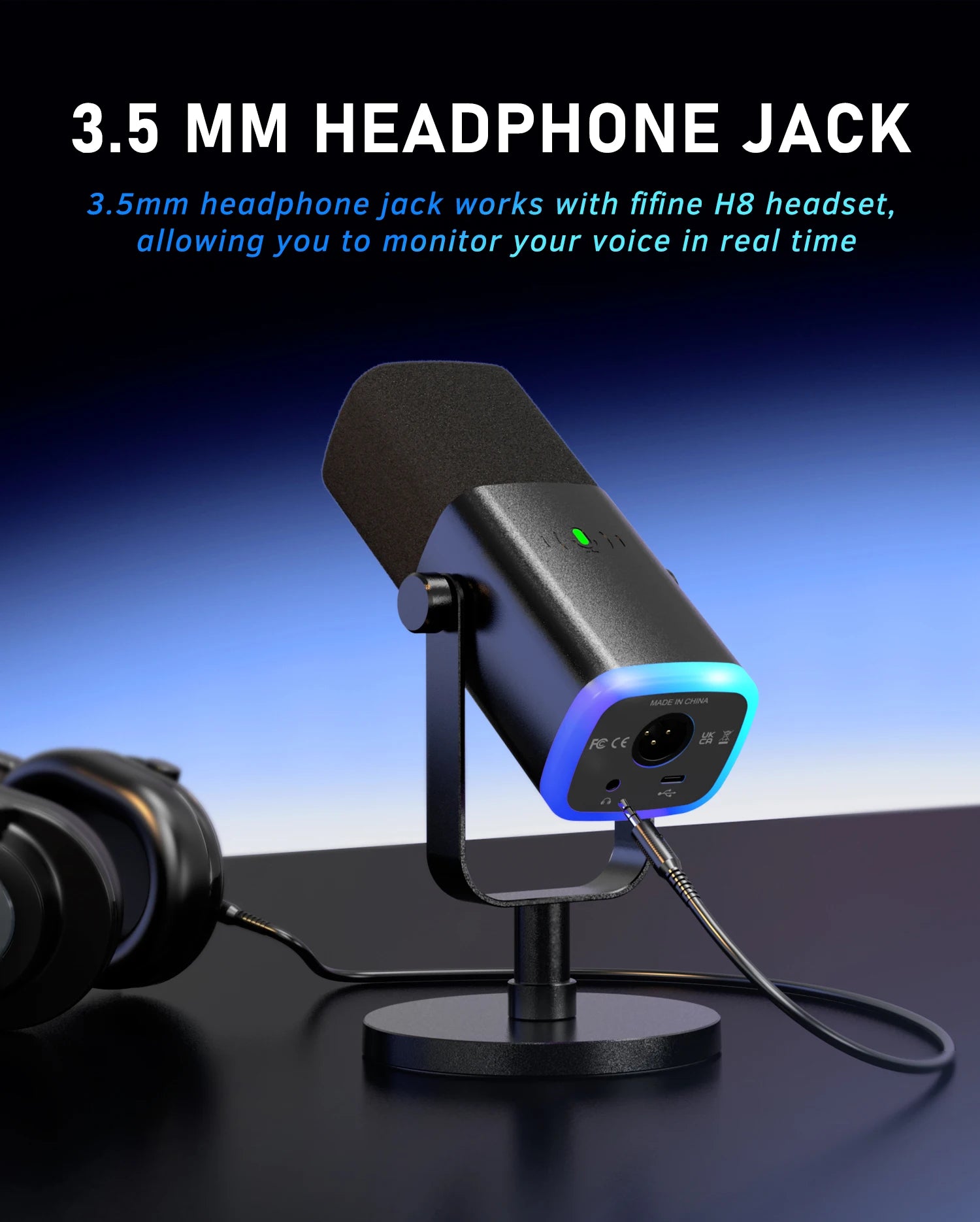 🎙️ FIFINE AM8 Dynamic Microphone – Som Profissional para Jogos, Streaming e Estúdio