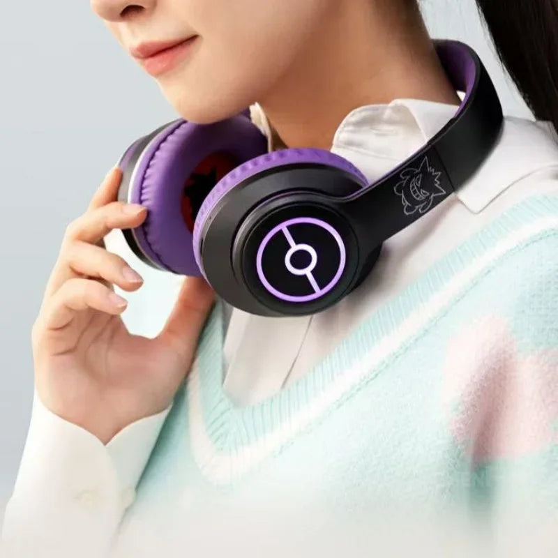 🎧👻 Pokémon Gengar Bluetooth Headset – Estilo, Som e Poder Fantasma!
