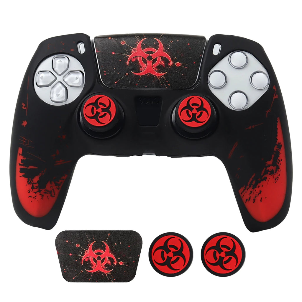 Capa de Silicone para Comando PS5 + Thumb Grips