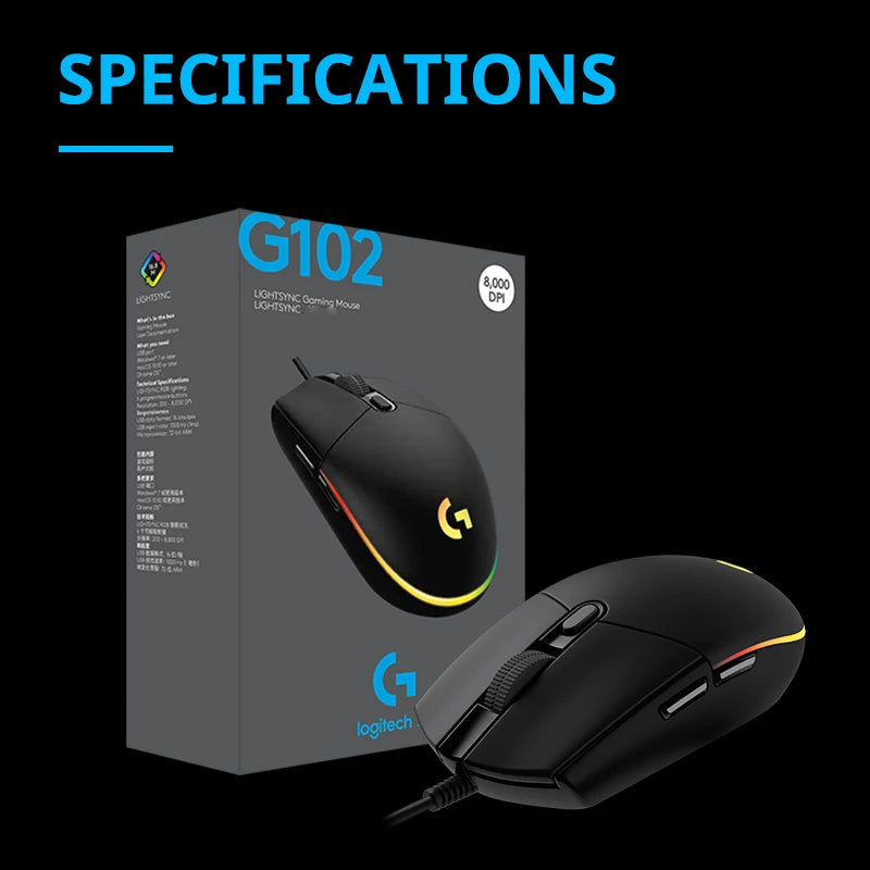 🖱️ Mouse Gamer Logitech G102 LIGHTSYNC RGB