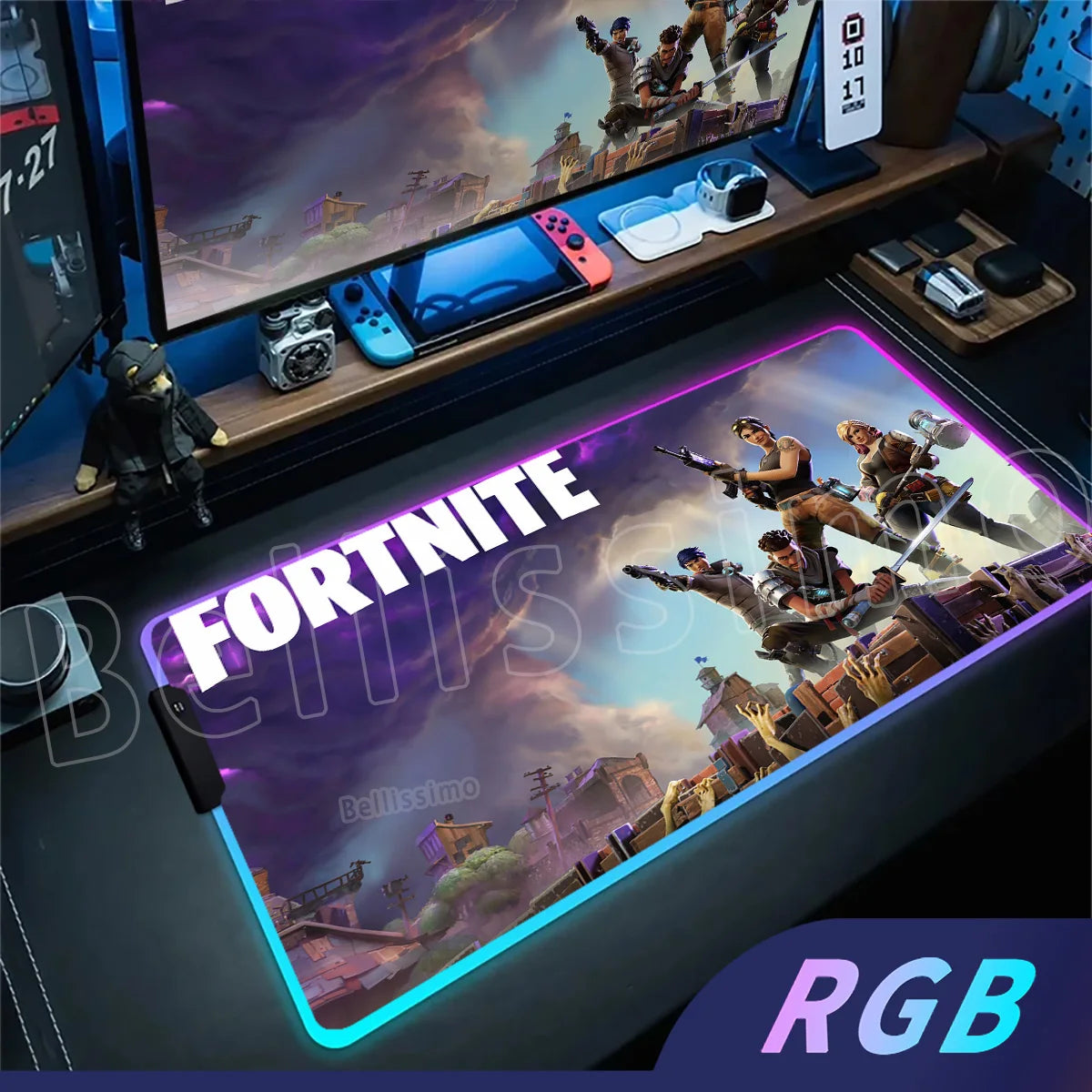 🎮 Mouse Pad Gamer RGB Fortnite — Alta Definição e Desempenho Profissional!