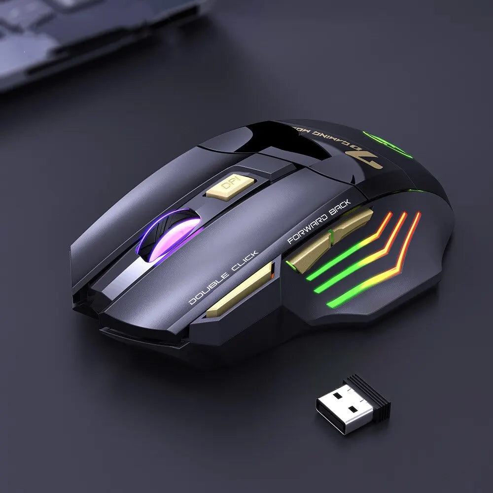 🖱️ Mouse Gamer Wireless IMICE GW-X7 | 3200 DPI, 7 Botões, LED RGB, Recarregável