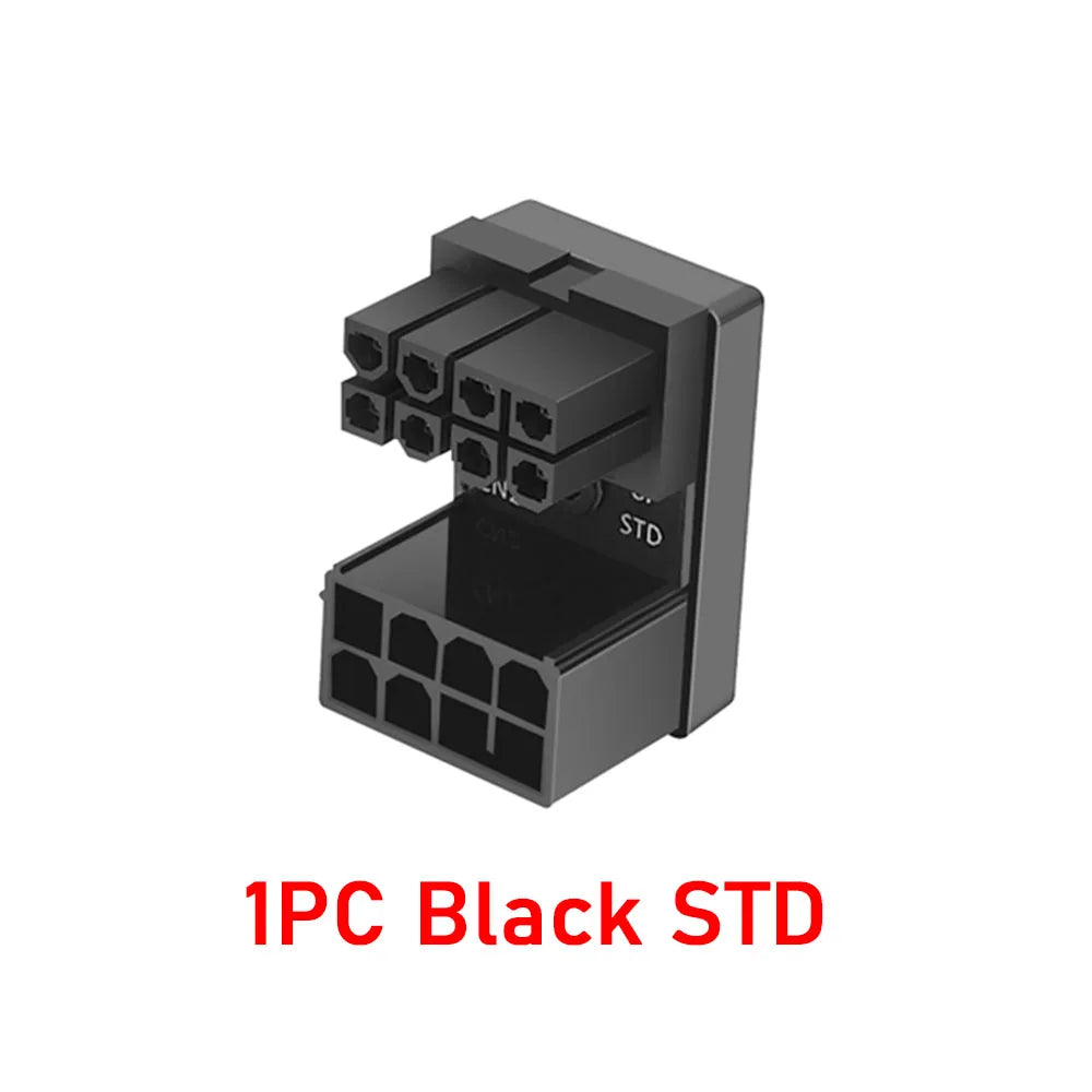 APWIKOGER ATX 8 Pin Female to Male 180 Degree Angled Connector Adapte 