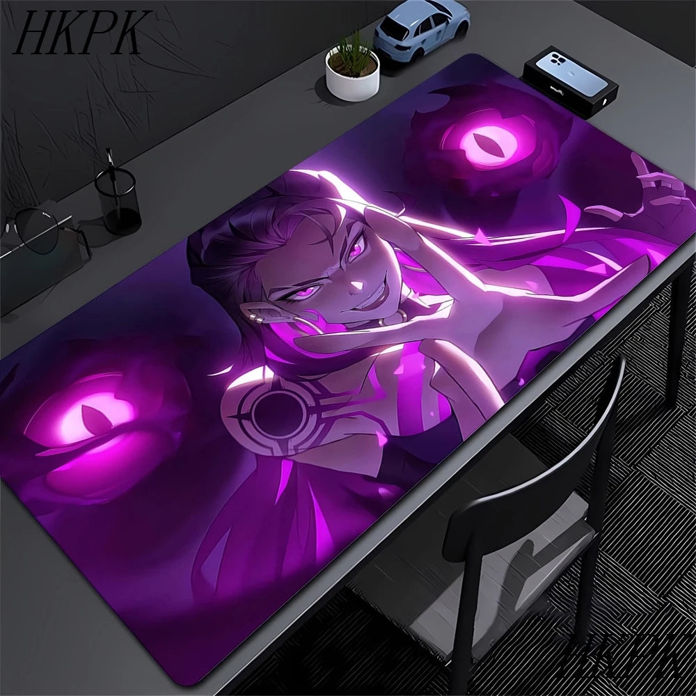 Mouse Pad Gamer Valorant XXL 90x40cm | Tapete Gaming Extended com Bordas Costuradas | Base Borracha Natural Antiderrapante | Superfície HD Impermeável | Compatível Óptico e Laser | Teclado e Mouse