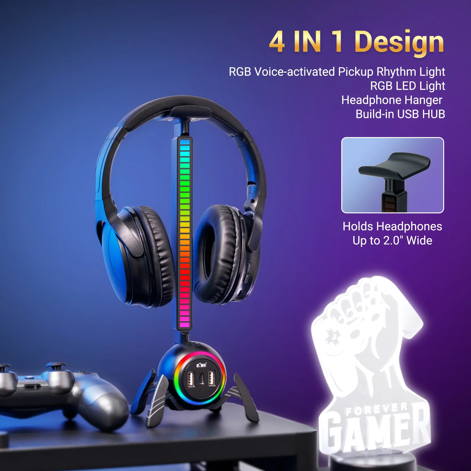 🎧🕷️ Suporte para Headset Spider RGB – Transforme sua Mesa Gamer em um Show de Luzes! 🕷️🎧