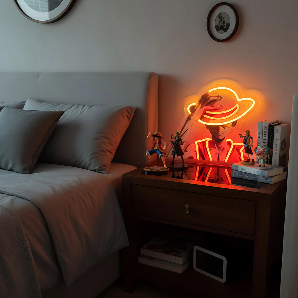 Néon LED ONE PIECE – Luffy | Decoração Gaming