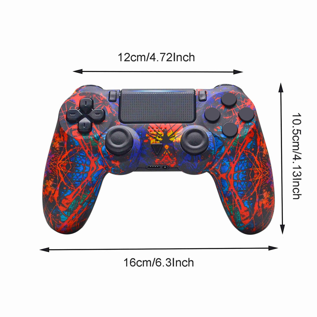 🎮 Controle Compatível PS4 / Pro / Slim / PC – Vermelho Impacto 🔴
