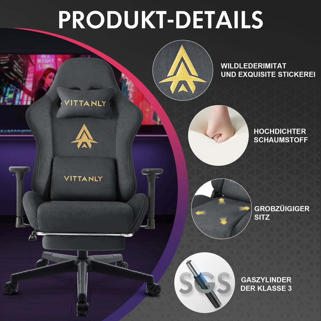 🕹️ Ergonomic Red Gaming Chair – Conforto, Estilo e Desempenho em Cada Partida
