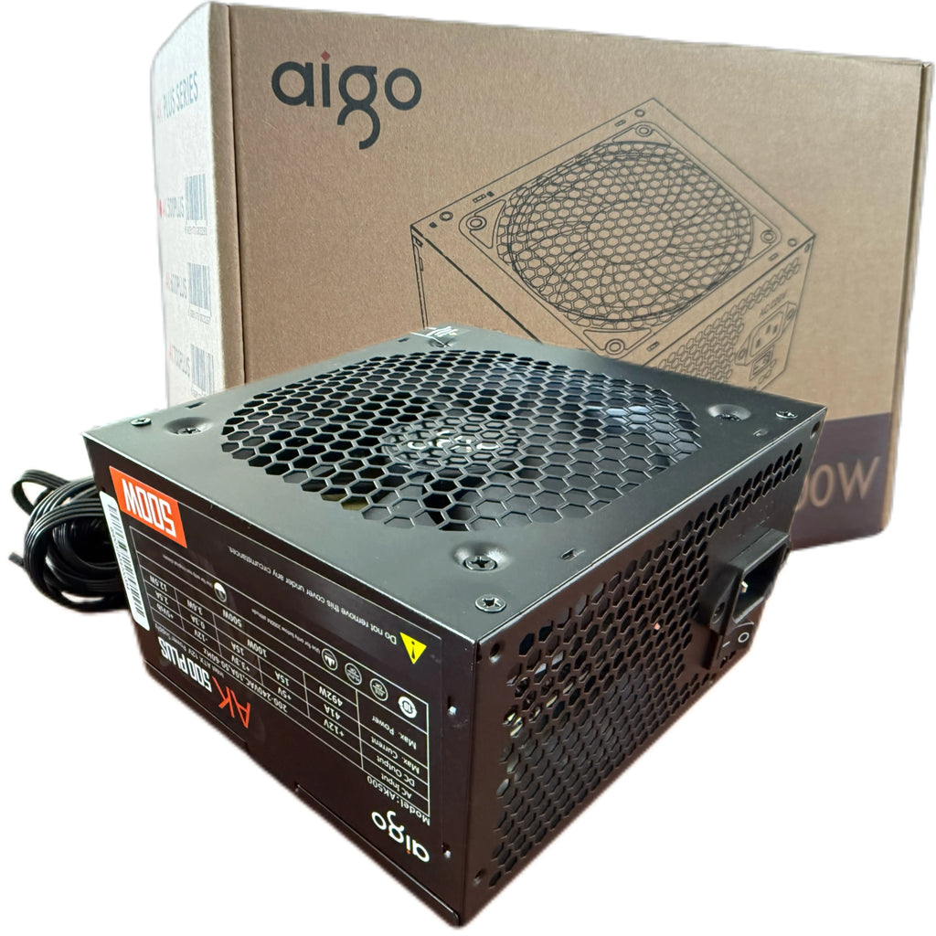 ⚡ Aigo AK500 – ATX 500W Power Supply | RGB | Silent | Gamer | 24PIN | PC Desktop/Server ⚡ 