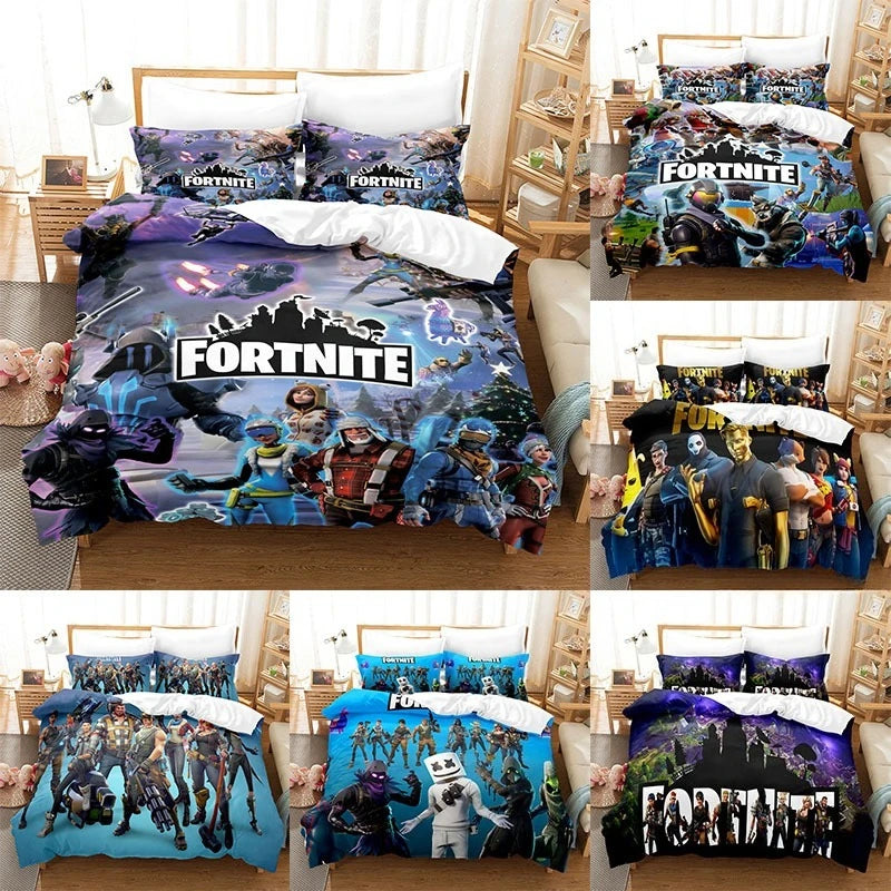🎮🛏️ Fortnite Bedding Suit – Transforme o Quarto em um Campo de Batalha Épico! 🛏️🎮